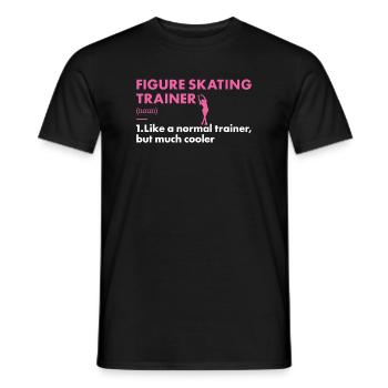 Sport Trainer Figure Skating - Men's T-Shirt - black - Front - AI Model Male 178 light (178cm)