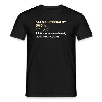Comedian Dad Definition Stand Up Comedy - Men's T-Shirt - black - Front - AI Model Male 178 light (178cm)