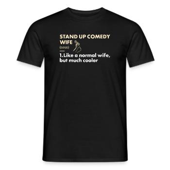 Comedian Wife Definition Stand Up Comedy - Men's T-Shirt - black - Front - AI Model Male 178 light (178cm)