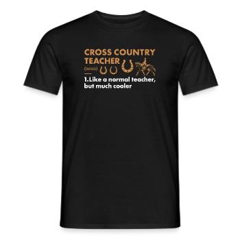 Rider Teacher Definition Cross Country - Men's T-Shirt - black - Front - AI Model Male 178 light (178cm)
