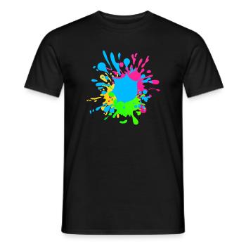 Splash - Männer T-Shirt - Schwarz - Vorne - AI Model Male 178 light (178cm)