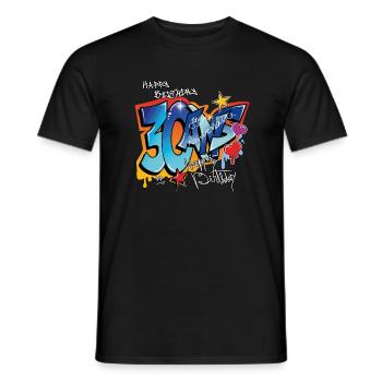 30 ans - T-shirt homme - noir - Devant - AI Model Male 178 light (178cm)