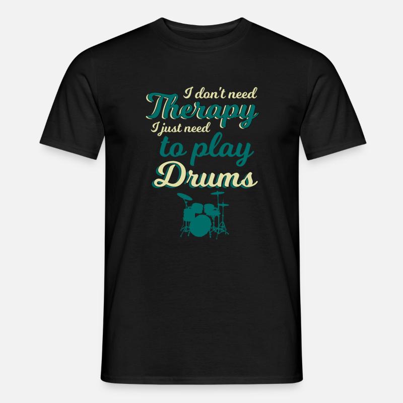 Drums Schlagzeug Drummer Trommel Geschenk - Männer T-Shirt - Schwarz