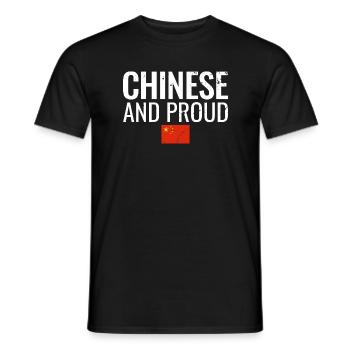 Chinese And Proud China Chinese Flag - Men's T-Shirt - black - Front - AI Model Male 178 light (178cm)