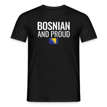 Bosnien Herzegowina Stolz Bosnische Flagge Bosnier - Männer T-Shirt - Schwarz - Vorne - AI Model Male 178 light (178cm)