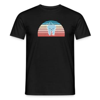 Hygienist Retro Sunset Dental Assistant - Männer T-Shirt - Schwarz - Vorne - AI Model Male 178 light (178cm)