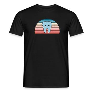 Hygienist Retro Sunset Dental Assistant - Männer T-Shirt - Schwarz - Vorne - AI Model Male 178 light (178cm)