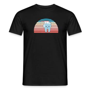 Hygienist Retro Sunset Dental Assistant - Männer T-Shirt - Schwarz - Vorne - AI Model Male 178 light (178cm)