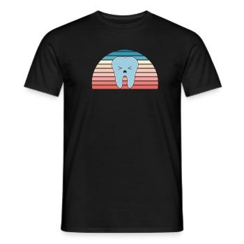 Hygienist Retro Sunset Dental Assistant - Männer T-Shirt - Schwarz - Vorne - AI Model Male 178 light (178cm)