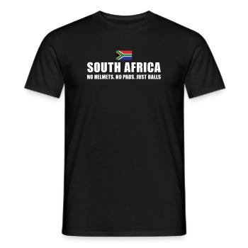 South Africa No Helmets No Pads South Africa Rugby - Men's T-Shirt - black - Front - AI Model Male 178 light (178cm)