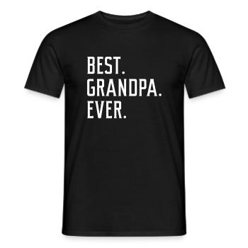 Best Grandpa Ever - Men's T-Shirt - black - Front - AI Model Male 178 light (178cm)