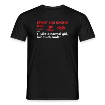 Sport Girl Definition Sprint Car Racing - T-shirt homme - noir - Devant - AI Model Male 178 light (178cm)