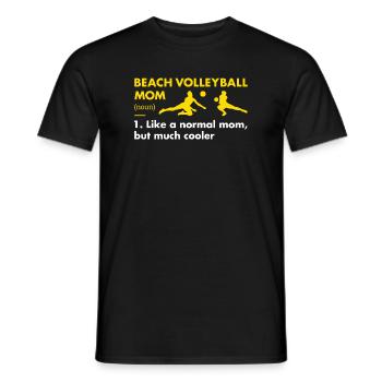 Sport Maman Définition Volleyball de plage - T-shirt homme - noir - Devant - AI Model Male 178 light (178cm)