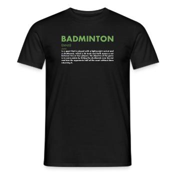 Sport Definition Badminton - Männer T-Shirt - Schwarz - Vorne - AI Model Male 178 light (178cm)