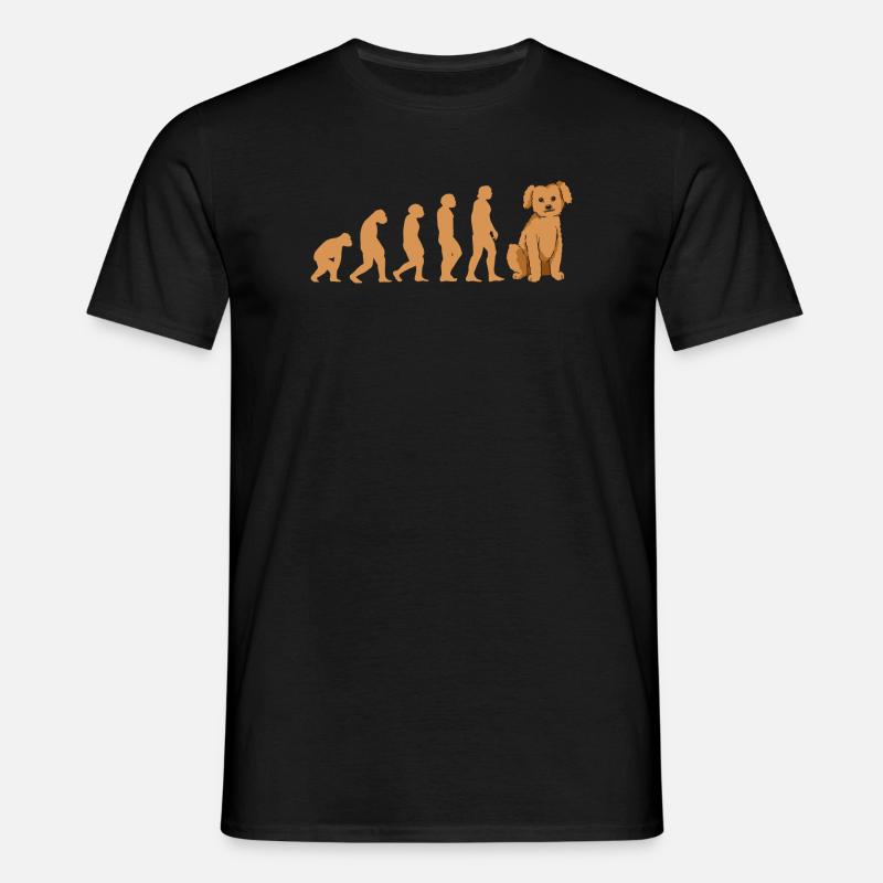 Evolution Poodle - Männer T-Shirt - Schwarz