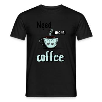 Café - T-shirt homme - noir - Devant - AI Model Male 178 light (178cm)