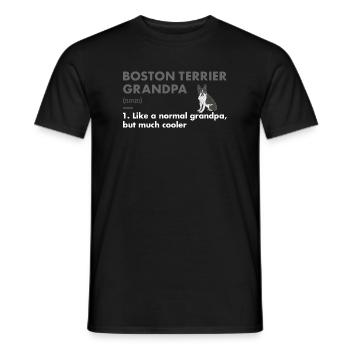 Boston Terrier Grandpa Definition - Men's T-Shirt - black - Front - AI Model Male 178 light (178cm)