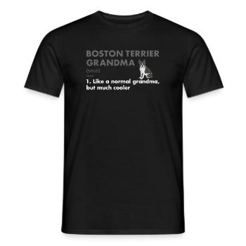 Boston Terrier Grand-mère Définition - T-shirt homme - noir - Devant - AI Model Male 178 light (178cm)