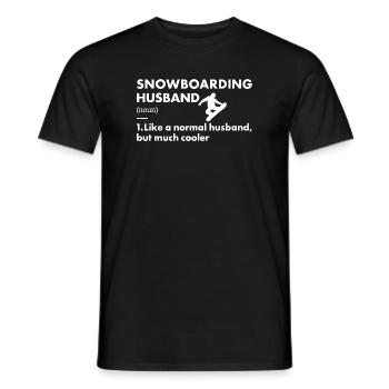 Sport Husband Snowboarding - Männer T-Shirt - Schwarz - Vorne - AI Model Male 178 light (178cm)