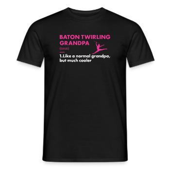 Baton Twirler Grandpa Definition Baton Twirling - Männer T-Shirt - Schwarz - Vorne - AI Model Male 178 light (178cm)