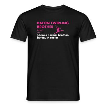Baton Twirler Brother Definition Baton Twirling - Men's T-Shirt - black - Front - AI Model Male 178 light (178cm)