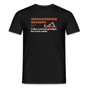 Woodworker Grandpa Definition Woodworking - Men's T-Shirt - black - Front - AI Model Male 178 light (178cm)