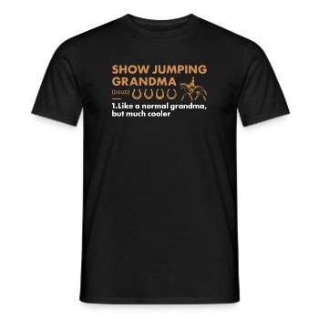 Jumper Mamie Définition Saut d’obstacles - T-shirt homme - noir - Devant - AI Model Male 178 light (178cm)