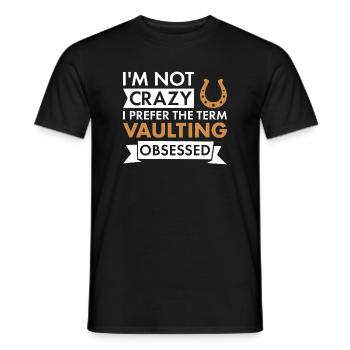 Vaulter I'm Not Crazy Vaulting - Männer T-Shirt - Schwarz - Vorne - AI Model Male 178 light (178cm)