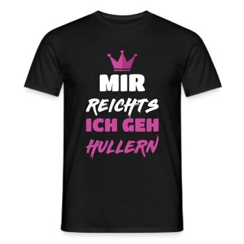 Huller Hoop Mir reichts ich geh Hullern Krone Hula - Männer T-Shirt - Schwarz - Vorne - AI Model Male 178 light (178cm)
