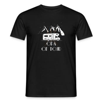 Camping Tour caravane caravane grand-père - T-shirt homme - noir - Devant - AI Model Male 178 light (178cm)