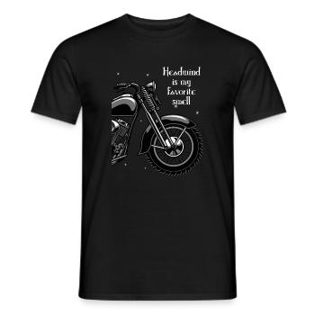 Headwind is my favorite smell motorcycle saying - Men's T-Shirt - black - Front - AI Model Male 178 light (178cm)