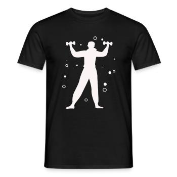 Bodybuilding Gewichtheben Fitness Workout - Männer T-Shirt - Schwarz - Vorne - AI Model Male 178 light (178cm)