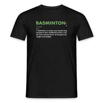 Sport Definition Badminton - Männer T-Shirt - Schwarz - Vorne - AI Model Male 178 light (178cm)