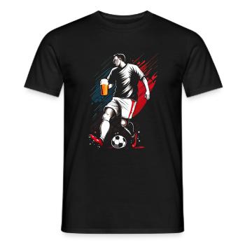 Représentation réaliste du footballeur amateur - T-shirt homme - noir - Devant - AI Model Male 178 light (178cm)