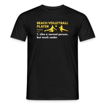 Définition du joueur sportif Volleyball de plage - T-shirt homme - noir - Devant - AI Model Male 178 light (178cm)
