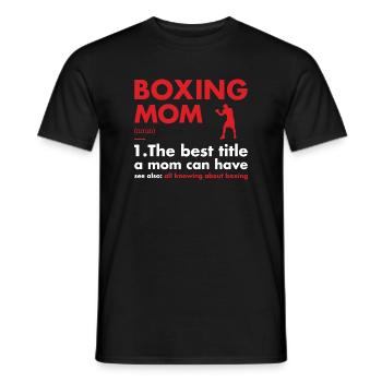 Sport Mom Definition Boxing - Men's T-Shirt - black - Front - AI Model Male 178 light (178cm)