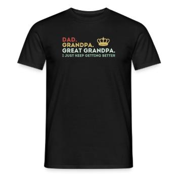 Dad Grandpa Great Grandpa Geschenk - Männer T-Shirt - Schwarz - Vorne - AI Model Male 178 light (178cm)