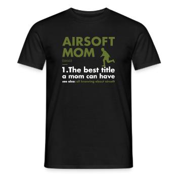 Sport Mom Definition Airsoft - Men's T-Shirt - black - Front - AI Model Male 178 light (178cm)