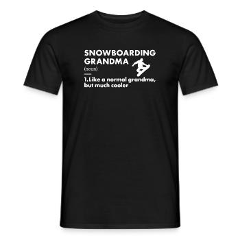 Sport Grandma Snowboarding - Männer T-Shirt - Schwarz - Vorne - AI Model Male 178 light (178cm)