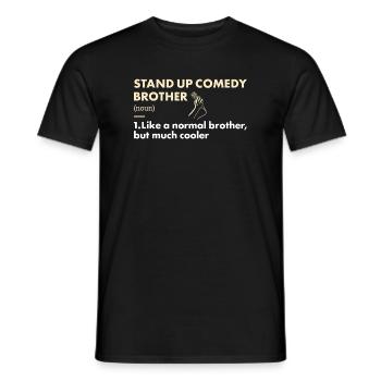 Comedian Brother Definition Stand Up Comedy - Men's T-Shirt - black - Front - AI Model Male 178 light (178cm)