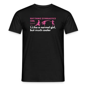 Gymnast Girl Definition Rhythmic Gymnastics - Männer T-Shirt - Schwarz - Vorne - AI Model Male 178 light (178cm)