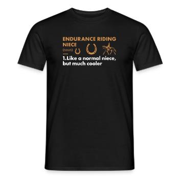 Rider Niece Definition Endurance Riding - Männer T-Shirt - Schwarz - Vorne - AI Model Male 178 light (178cm)