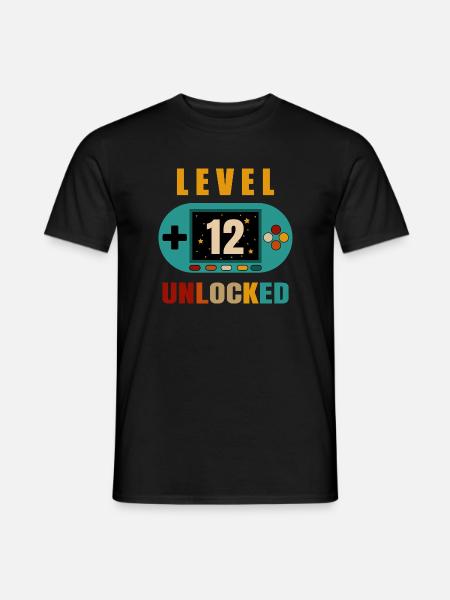 12th birthday gamer - Men's T-Shirt - black