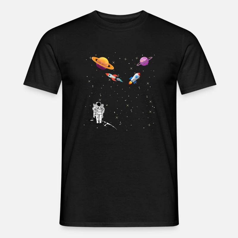Space Space Rockets Space Astronaut - Men's T-Shirt - black