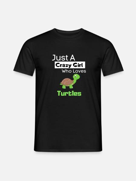 Aquarium Mädchen Tier Geschenk Schildkröte - Männer T-Shirt - Schwarz