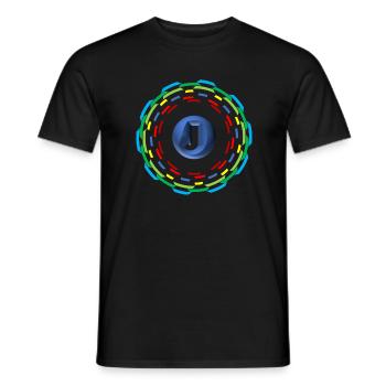 Kreise J - Männer T-Shirt - Schwarz - Vorne - AI Model Male 178 light (178cm)