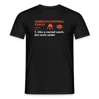 Sport Coach Definition American Football - Men's T-Shirt - black - Front - AI Model Male 178 light (178cm)