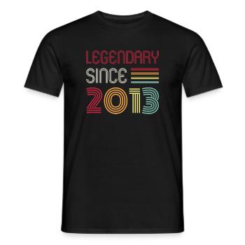 Birthday Legendary Since 2013 - Men's T-Shirt - black - Front - AI Model Male 178 light (178cm)
