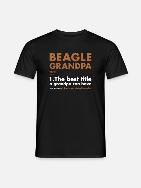 Beagle Grandpa Definition - Männer T-Shirt - Schwarz