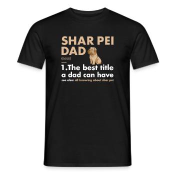 Shar Pei Dad Définition - T-shirt homme - noir - Devant - AI Model Male 178 light (178cm)